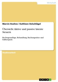 Übersicht: Aktive und passive latente Steuern - Marvin Hoehne - E-Book