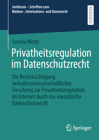 Privatheitsregulation im Datenschutzrecht - Sascha Wette - E-Book