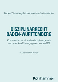 Disziplinarrecht Baden-Württemberg - Johannes Becker - E-Book