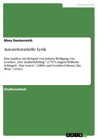 Autoreferentielle Lyrik - Nina Oesterreich - E-Book