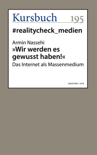 "Wir werden es gewusst haben!" - Armin Nassehi - E-Book