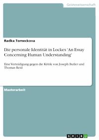 Die personale Identität in Lockes 'An Essay Concerning Human Understanding' - Radka Tomeckova - E-Book