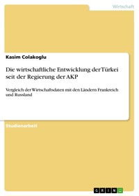 Die wirtschaftliche Entwicklung der Türkei seit der Regierung der AKP - Kasim Colakoglu - E-Book