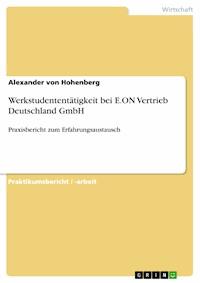 Werkstudententätigkeit bei E.ON Vertrieb Deutschland GmbH - Alexander von Hohenberg - E-Book
