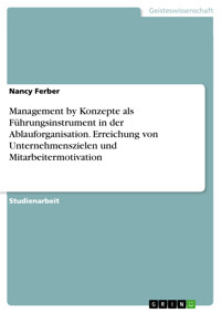 Management by Konzepte als Führungsinstrument in der Ablauforganisation. Erreichung von Unternehmenszielen und Mitarbeitermotivation - Nancy Ferber - E-Book