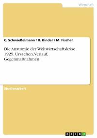 Die Anatomie der Weltwirtschaftskrise 1929. Ursachen, Verlauf, Gegenmaßnahmen - C. Schwießelmann - E-Book