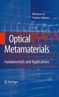 Optical Metamaterials - Wenshan Cai - E-Book