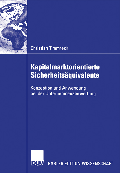 Kapitalmarktorientierte Sicherheitsäquivalente - Christian Timmreck - E-Book