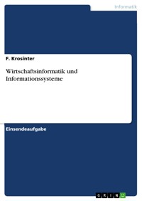 Wirtschaftsinformatik und Informationssysteme - F. Krosinter - E-Book