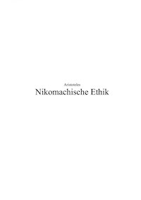 Nikomachische Ethik - Aristoteles Aristoteles - E-Book