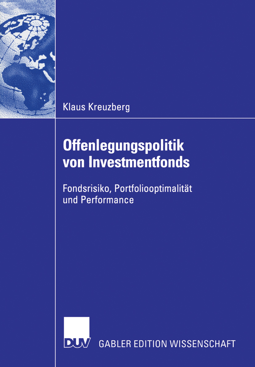 Offenlegungspolitik von Investmentfonds - Klaus Kreuzberg - E-Book