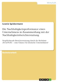 Die Nachhaltigkeitsperformance eines Unternehmens in Zusammenhang mit der Nachhaltigkeitsberichterstattung - Leonie Spickermann - E-Book