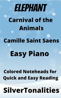 The Elephant Carnival of the Animals Easy Piano Sheet Music with Colored Notation - SilverTonalities - E-Book