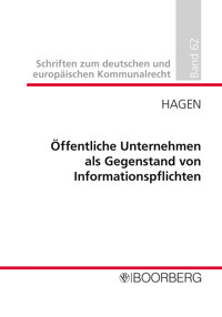 Öffentliche Unternehmen als Gegenstand von Informationspflichten - Lisa Hagen - E-Book