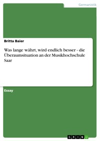 Was lange währt, wird endlich besser - die Überaumsituation an der Musikhochschule Saar - Britta Baier - E-Book
