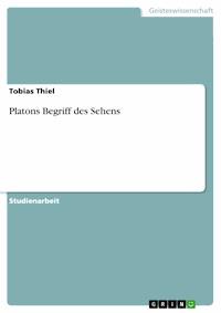 Platons Begriff des Sehens - Tobias Thiel - E-Book