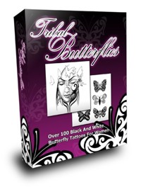 Tribal Schmetterlinge. Über 100 schwarz weiße Schmetterlingstattoos für Frauen. - Otmar Trierweiler - E-Book