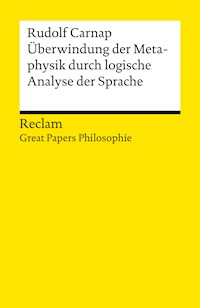 Überwindung der Metaphysik durch logische Analyse der Sprache - Rudolf Carnap - E-Book