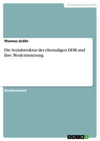Die Sozialstruktur der ehemaligen DDR und ihre Modernisierung - Thomas Gräfe - E-Book