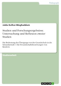 Studien und Forschungsergebnisse. Untersuchung und Reflexion zweier Studien - Jalda Kalhor-Moghaddam - E-Book