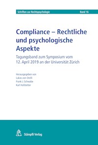 Compliance - Rechtliche und psychologische Aspekte - Manfred Rehbinder - E-Book