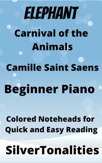 The Elephant Carnival of the Animals Beginner Piano Sheet Music with Colored Notation - SilverTonalities - E-Book
