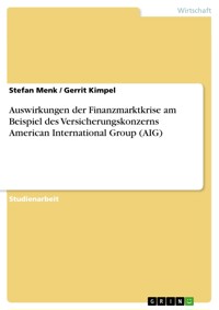 Auswirkungen der Finanzmarktkrise am Beispiel des Versicherungskonzerns American International Group (AIG) - Stefan Menk - E-Book