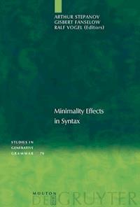 Minimality Effects in Syntax -  - E-Book