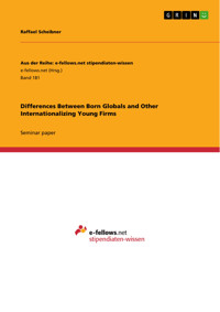 Differences Between Born Globals and Other Internationalizing Young Firms - Raffael Scheibner - E-Book