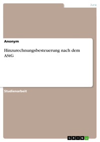 Hinzurechnungsbesteuerung nach dem AStG -  - kostenlos E-Book