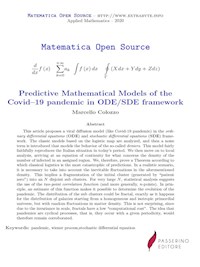 Predictive Mathematical Models of the Covid–19 pandemic in ODE/SDE framework - Marcello Colozzo - E-Book