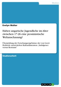 Haben ungarische Jugendliche im Alter zwischen 17-26 eine pessimistische Weltanschauung? - Evelyn Walter - E-Book