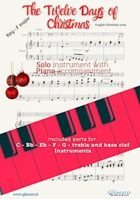 The twelve days of christmas (in F) for solo instrument w/ piano - English traditional - E-Book