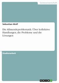 Die Allmendeproblematik. Über kollektive Handlungen, die Probleme und die Lösungen - Sebastian Wolf - E-Book