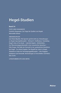 Hegel-Studien Band 34 - - E-Book