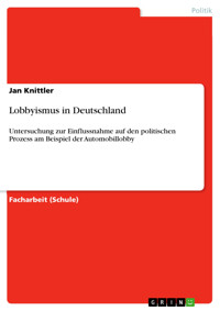 Lobbyismus in Deutschland - Jan Knittler - E-Book