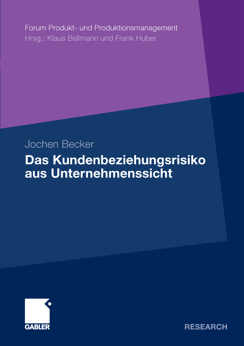 Das Kundenbeziehungsrisiko aus Unternehmenssicht - Jochen Becker - E-Book