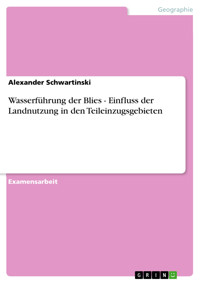 Wasserführung der Blies - Einfluss der Landnutzung in den Teileinzugsgebieten - Alexander Schwartinski - E-Book