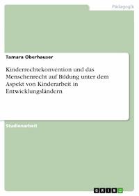 Kinderrechtekonvention und das Menschenrecht auf Bildung unter dem Aspekt von Kinderarbeit in Entwicklungsländern - Tamara Oberhauser - E-Book