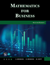 Mathematics for Business - Gary Bronson - E-Book