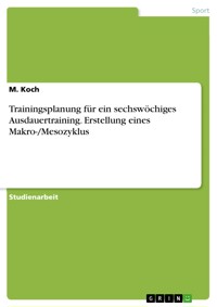 Trainingsplanung für ein sechswöchiges Ausdauertraining. Erstellung eines Makro-/Mesozyklus - M. Koch - E-Book