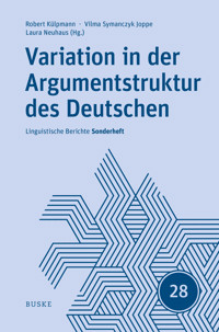 Variation in der Argumentstruktur des Deutschen -  - E-Book