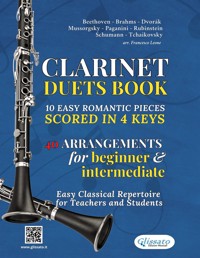Clarinet Duets Book - 10 Easy Romantic Pieces Scored in 4 Keys - Johannes Brahms - E-Book