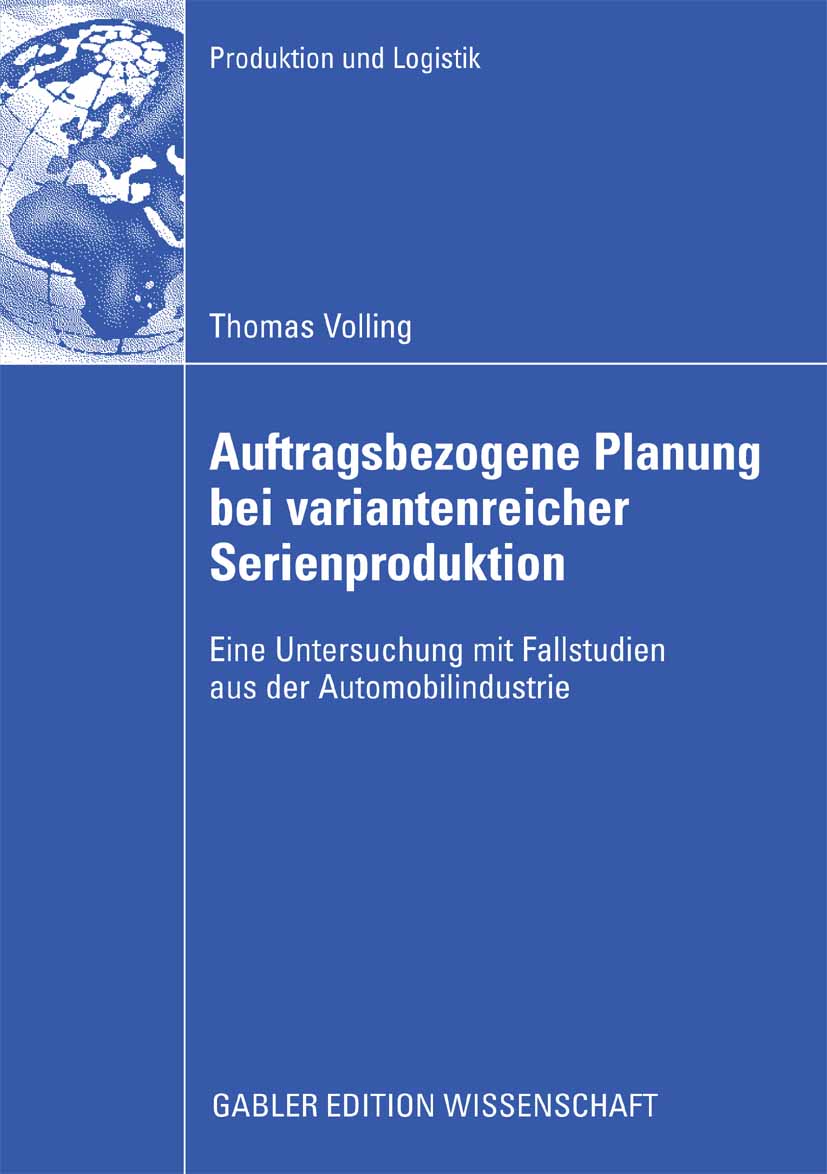 Auftragsbezogene Planung bei variantenreicher Serienproduktion - Thomas Volling - E-Book