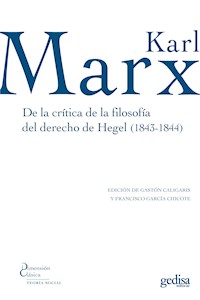 De la crítica de la filosofía del derecho de Hegel (1843-1844) - Karl Marx - E-Book