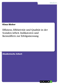 Effizienz, Effektivität und Qualität in der Sozialen Arbeit. Indikatoren und Kennziffern zur Erfolgsmessung - Klaus Bäcker - kostenlos E-Book