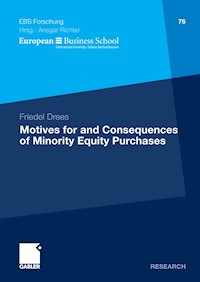Motives for and Consequences of Minority Equity Purchases - Friedel Drees - E-Book