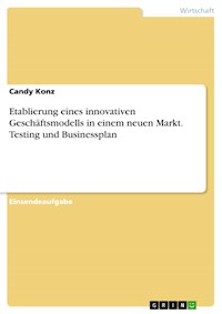 Etablierung eines innovativen Geschäftsmodells in einem neuen Markt. Testing und Businessplan - Candy Konz - E-Book