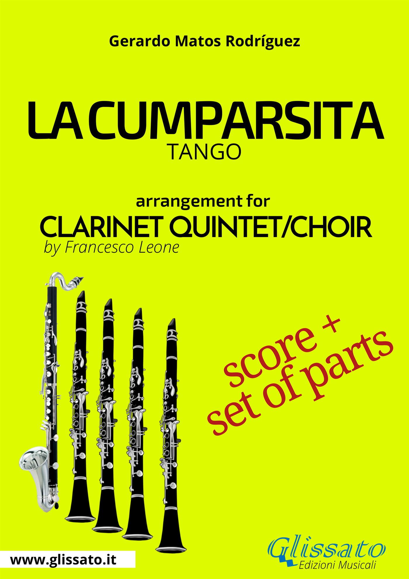 La Cumparsita - Clarinet Quintet/Choir score & parts - Gerardo Matos Rodríguez - E-Book