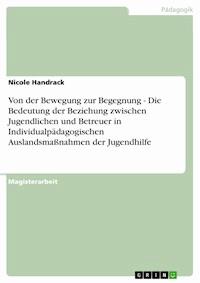 Von der Bewegung zur Begegnung - Die Bedeutung der Beziehung zwischen Jugendlichen und Betreuer in Individualpädagogischen Auslandsmaßnahmen der Jugendhilfe - Nicole Handrack - E-Book